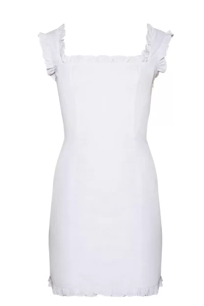 Women De La Vali Bandana White Mini Dress