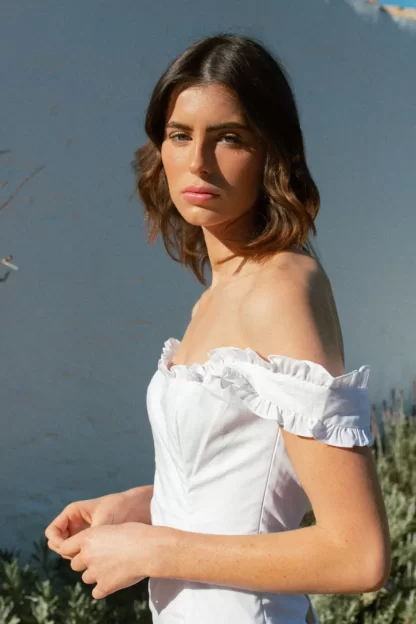 Women De La Vali Bandana White Mini Dress