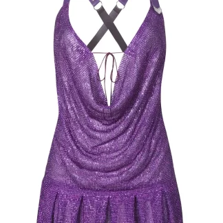 Women Poster Girl Barbara Dress-Amethyst