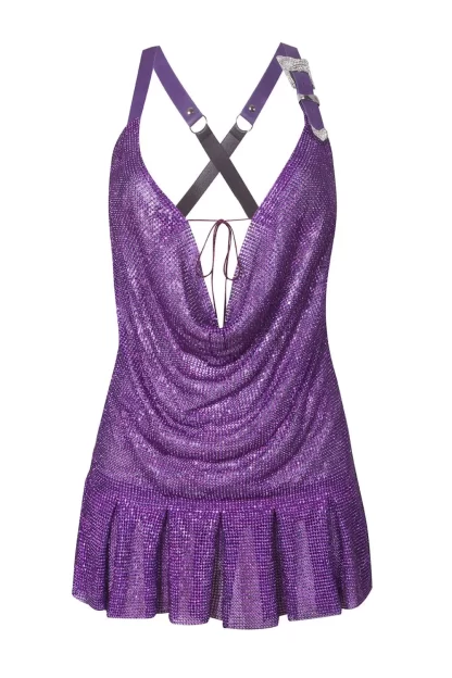 Women Poster Girl Barbara Dress-Amethyst