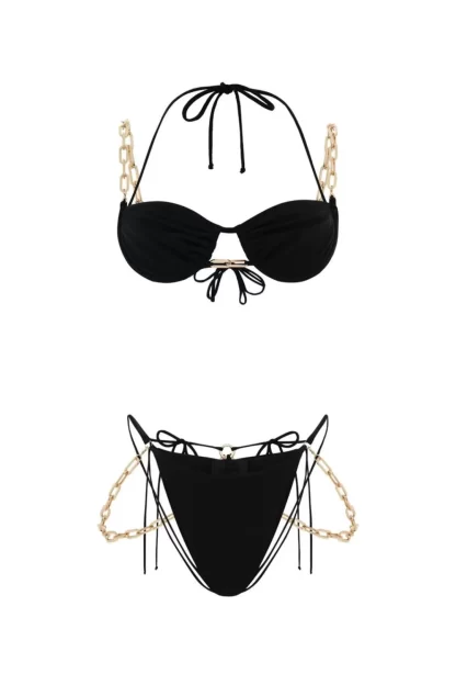 Women Dilara Findikoglu Belly Dance Bikini Bottom- Black