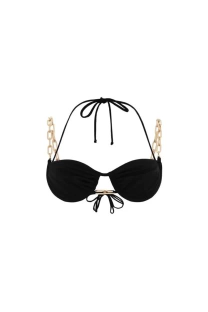 Women Dilara Findikoglu Belly Dance Bikini Top- Black