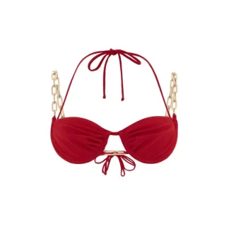 Women Dilara Findikoglu Belly Dance Bikini Top- Red