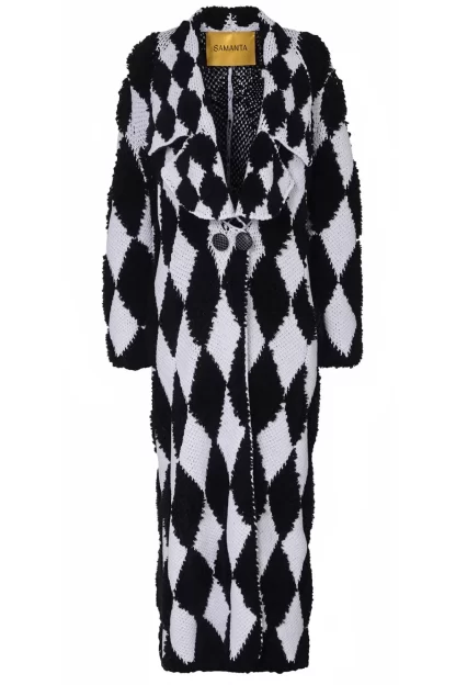 Women Samanta Virginio Black & White Marchesa Coat