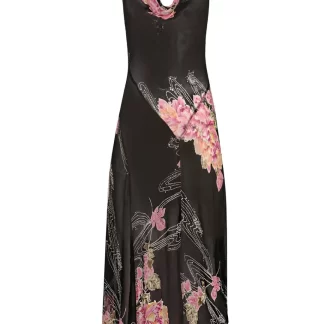 Women Annie's Archive Black Floral Chiffon Dress