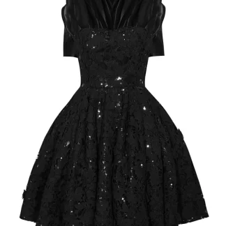 Women Richard Quinn Black Lace Shadow Mini Dress