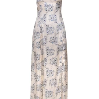 Women Kim Shui Blue Chinoiserie Silk Gown