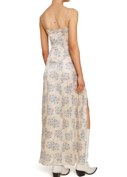Women Kim Shui Blue Chinoiserie Silk Gown