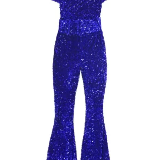 Women Richard Quinn Blue Off The Shoulder Jumpsuit