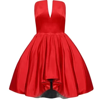 Women Richard Quinn Corset Red Silk Mini Dress