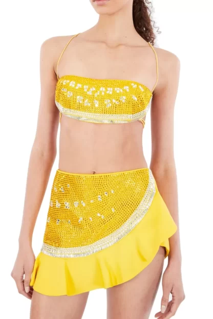 Women Area Crystal Watermelon Bandeau