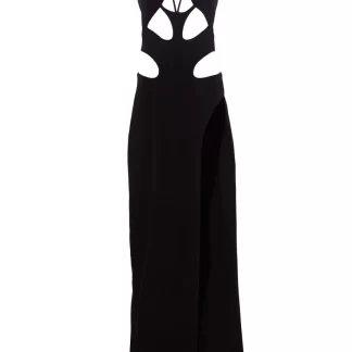 Women Monot Cut-Out Halterback Dress