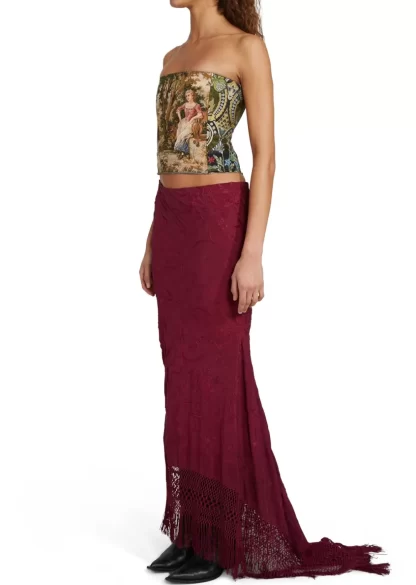 Women Conner Ives Demi Couture Piano Shawl Maxi Skirt