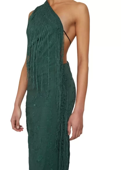 Women Conner Ives Demi-Couture Piano Shawl Gown