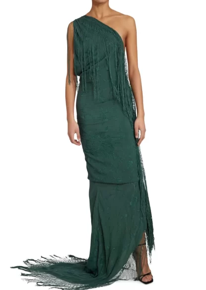 Women Conner Ives Demi-Couture Piano Shawl Gown
