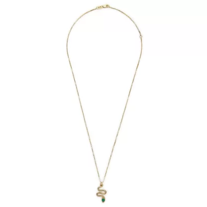 Women Genevieve Jewellery Emerald Slither Pendant