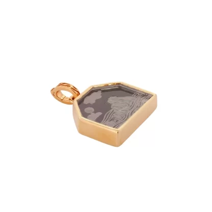 Women Annie's x Jade Jagger Es Vedra Carved Stone Charm Necklace, Gold Vermeil