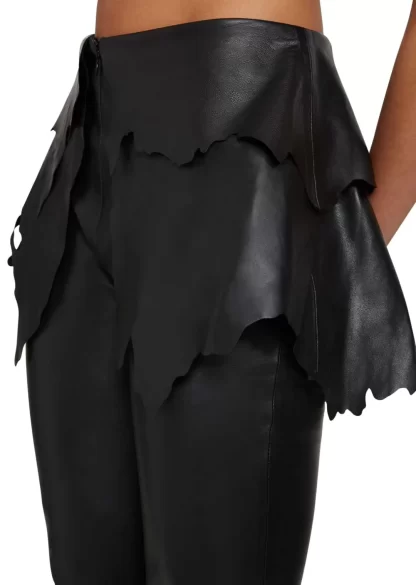 Women Coperni Flap Leather Pants