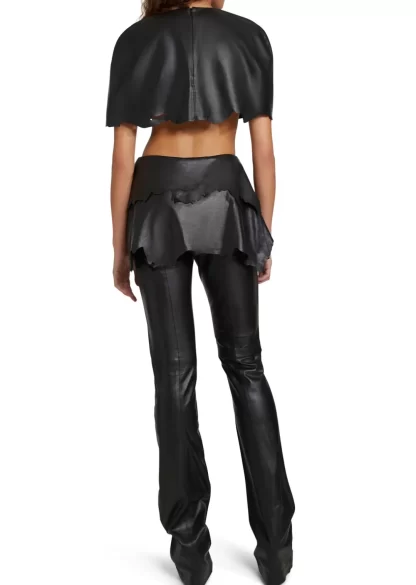 Women Coperni Flap Leather Pants
