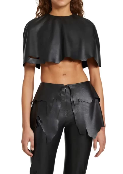 Women Coperni Flap Leather Pants