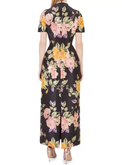 Women Richard Quinn Floral High Neck Gown