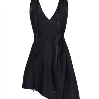 Women Coperni Halterneck Draped Mini Dress