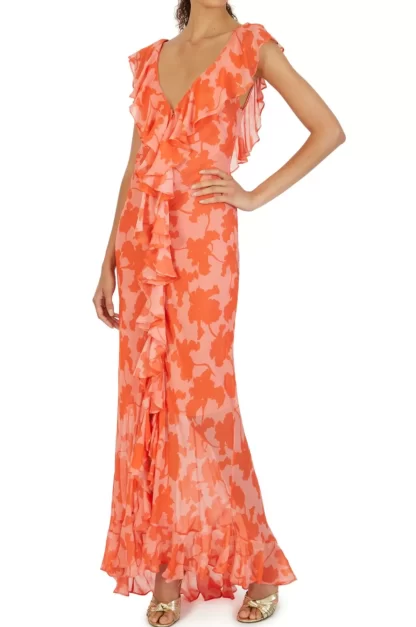 Women De La Vali Jolene Iris Pink Maxi