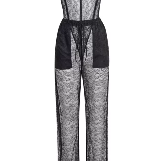 Women Laquan Smith Lace Lounge Pants
