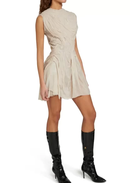 Women Elena Velez Latex Skater Dress
