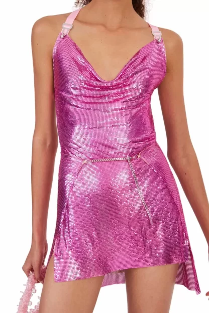 Women Poster Girl Magenta Adrienne Dress