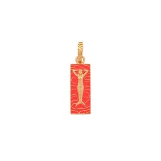 Women Annie's x Jade Jagger Mermaid Enamel Charm, Gold Vermeil