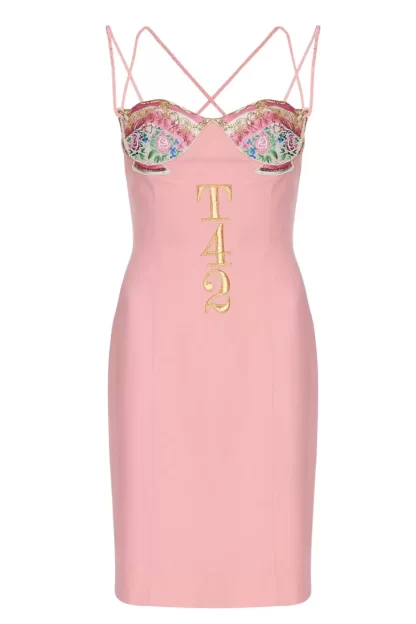 Women Annie's Archive 1991 Moschino Couture Pastel Pink 'Tea 4 2' Bodycon Dress.