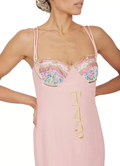 Women Annie's Archive 1991 Moschino Couture Pastel Pink 'Tea 4 2' Bodycon Dress.
