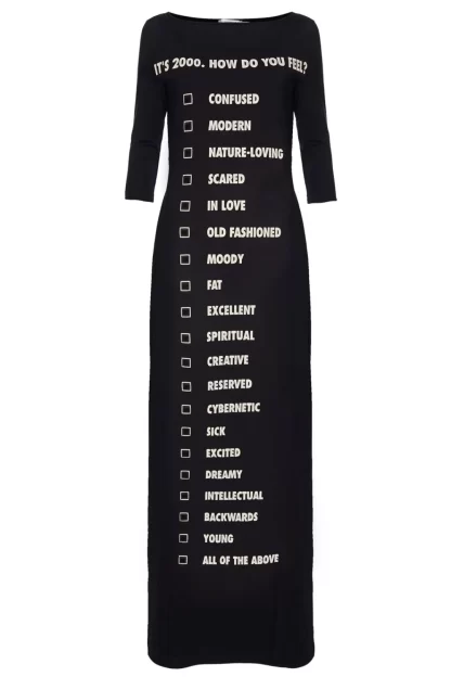 Women Annie's Archive 1999-2000 Moschino 'Millennium' Interactive Lycra Dress.