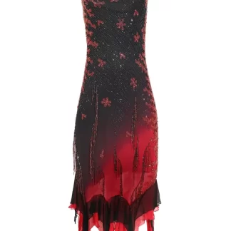 Women Annie's Archive Ombre Black Beaded Dress