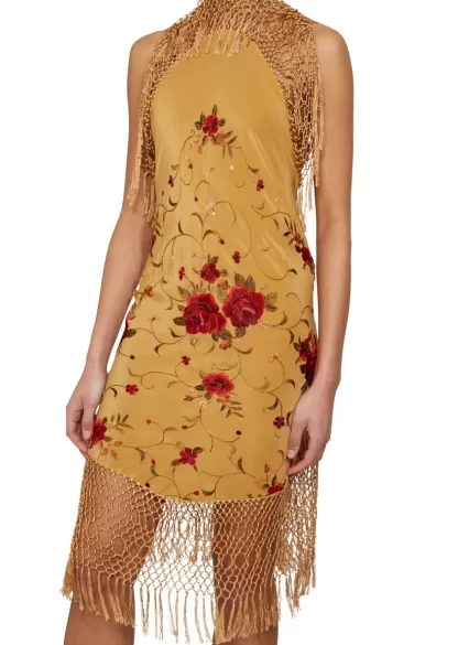 Women Conner Ives Piano Shawl Rose Dress Strappy Dress