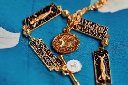 Women Annie's x Jade Jagger Podenco Dog Charm Necklace, Gold Vermeil