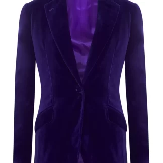Women Mark Powell Purple Velvet Jacket