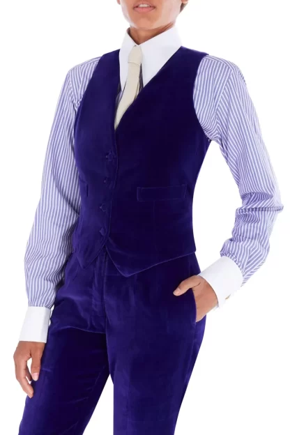 Women Mark Powell Purple Velvet Jacket