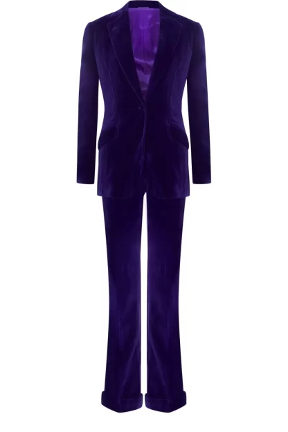 Women Mark Powell Purple Velvet Jacket