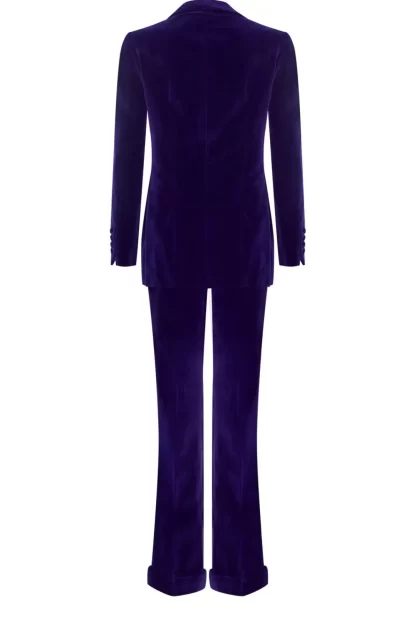 Women Mark Powell Purple Velvet Jacket