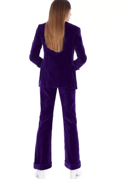 Women Mark Powell Purple Velvet Jacket