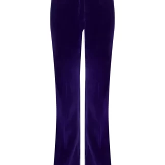Women Mark Powell Purple Velvet Trousers