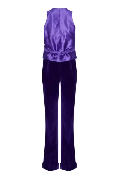 Women Mark Powell Purple Velvet Trousers