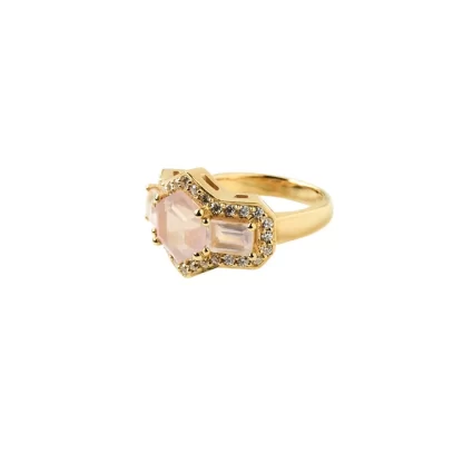 Women Hannah Warner Rose Quartz Love Ring