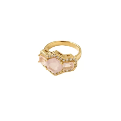 Women Hannah Warner Rose Quartz Love Ring