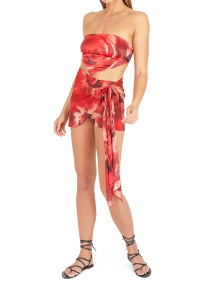 Women Kim Shui Rose Scarf Top