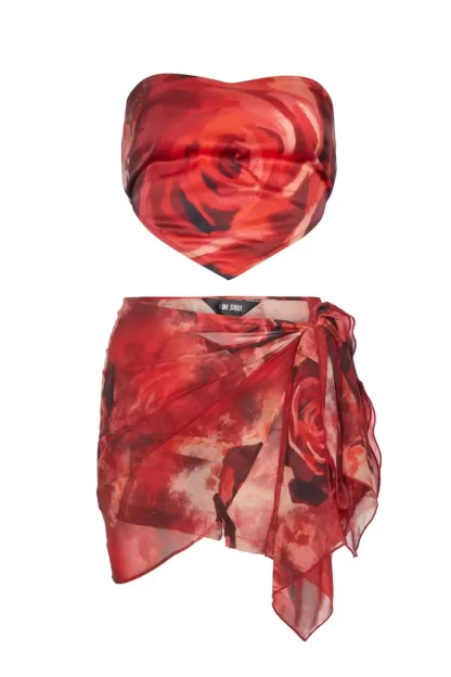 Women Kim Shui Rose Scarf Top