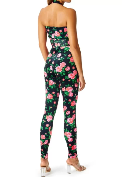 Women Richard Quinn Rouge Halter Belted Jumpsuit