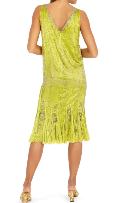 Women Annie's Archive 1920'S Chartreuse Flapper Dress